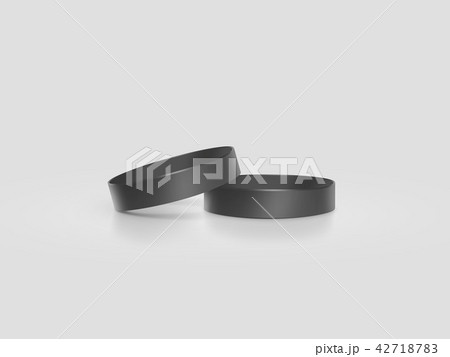 Blank black rubber wristband mockup, mock up Blank black rubber wristband mockup, mock up 42718783