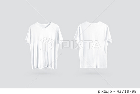Blank white tshirt front and back side view,mockup Blank white tshirt front and back side view,mockup 42718798