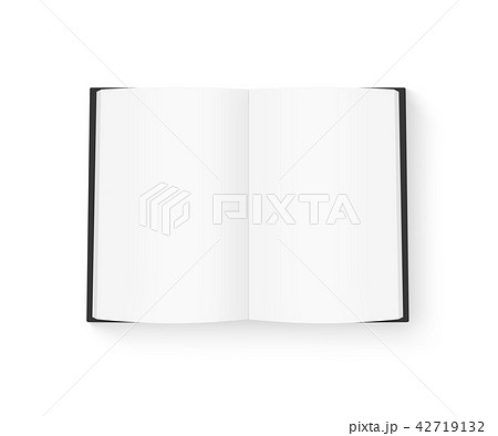 Open blank book mock up isolated on white. Open blank book mock up isolated on white. 42719132