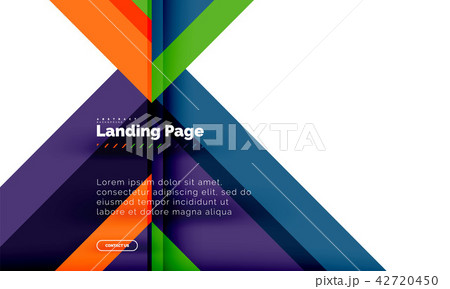 Square shape geometric abstract background, landing page web design template 42720450
