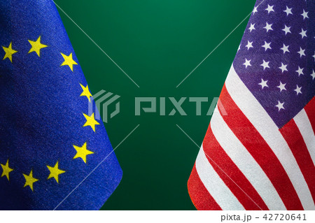 Flags United State of America and United Europe 42720641