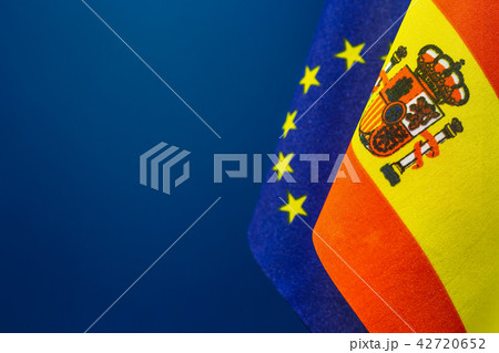 Flags of Spain and United Europe 42720652