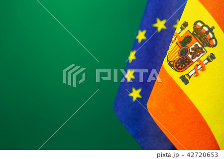 Flags of Spain and United Europe 42720653
