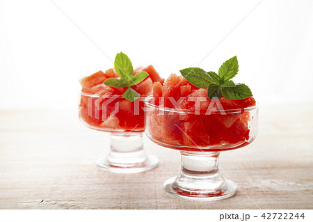 Pieces of watermelon and mint 42722244