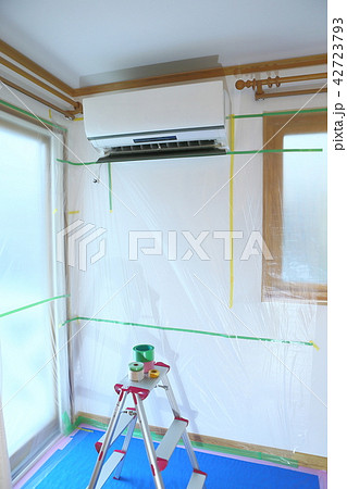 猛暑　エアコンクリーニング　空調　カビ　エアコン内部洗浄　アレルギー　アトピー　喘息 せきぜんそく 42723793