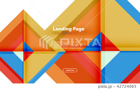 Square shape geometric abstract background, landing page web design template Square shape geometric abstract background, landing page web design template 42724065