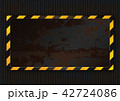 Rusty metal background with information board 42724086