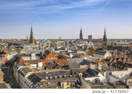 Copenhagen aerial view city skyline, Denmark Copenhagen aerial view city skyline, Denmark 42726007