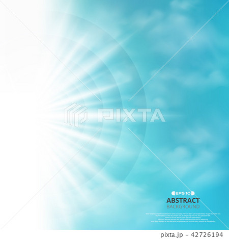 Abstract of blue sky with sun burst in side 42726194