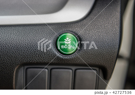 Closeup of Economic button in a car Closeup of Economic button in a car 42727536