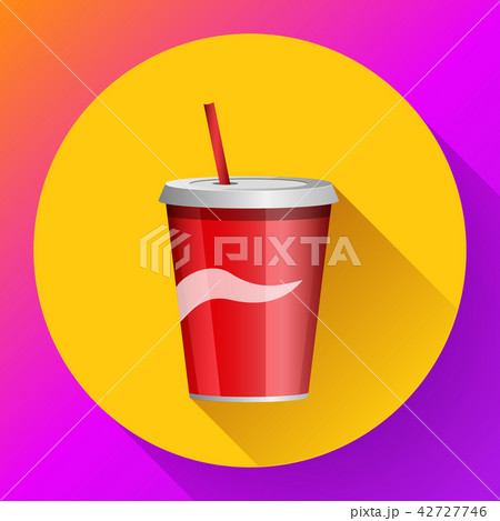 soda bottle with red lable flat vector icon soda bottle with red lable flat vector icon 42727746