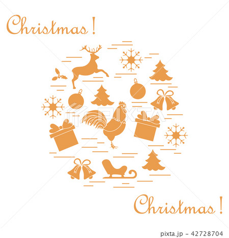 different new year and christmas symbols 42728704