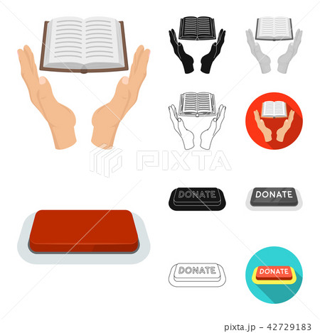 Charity and donation cartoon,black,flat,monochrome,outline icons in set collection for design 42729183