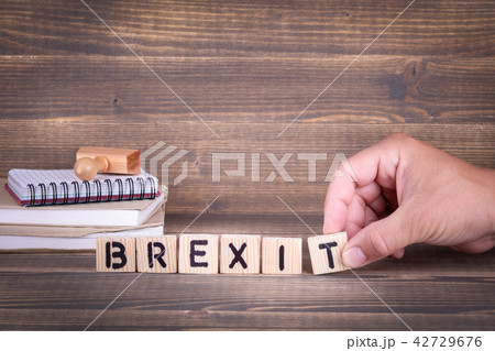 brexit. wooden letters on the office desk brexit. wooden letters on the office desk 42729676