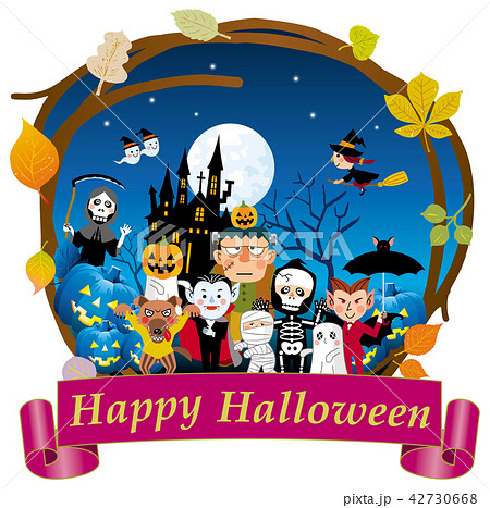 ハロウィン背景素材 42730668