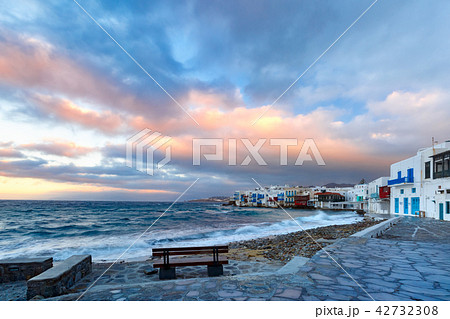 Little Venice on island Mykonos, Greece 42732308