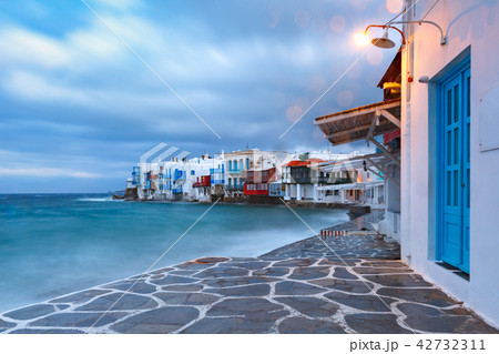 Little Venice on island Mykonos, Greece 42732311