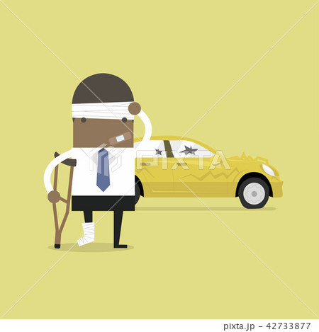 African businessman be injured with car accident. 42733877