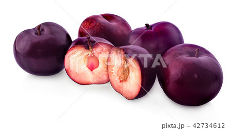 plum isolated on a white background. plum isolated on a white background. 42734612