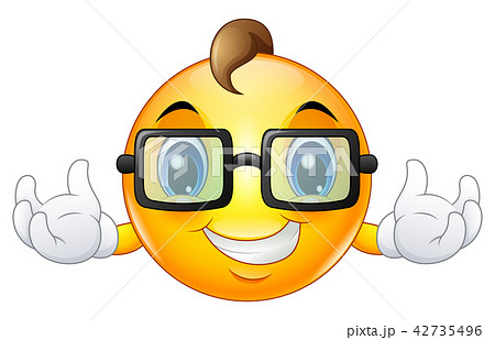 Emoji emoticon smiley face wearing a sunglasses Emoji emoticon smiley face wearing a sunglasses 42735496