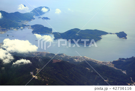 小豆島の内海湾と岬の分教場付近 42736116