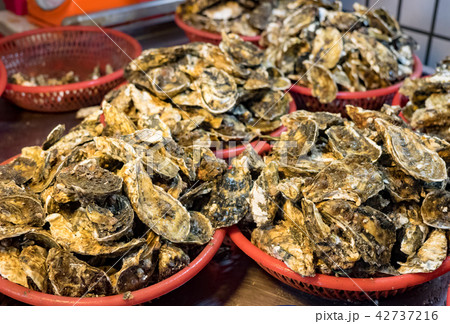 seafood in fish market 42737216