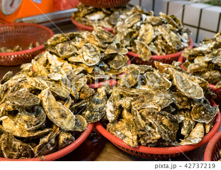 seafood in fish market 42737219