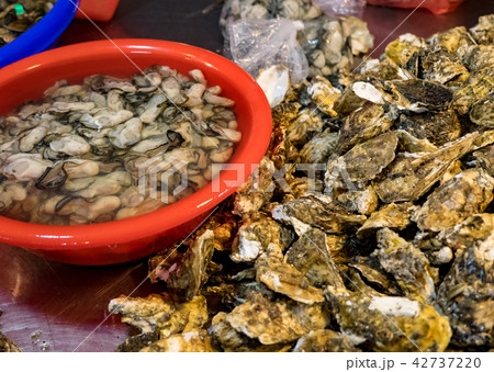seafood in fish market 42737220