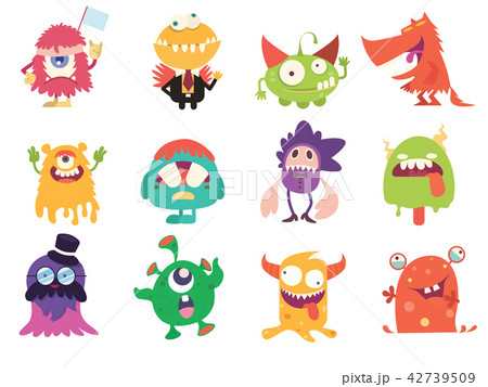 Monsters collection. set of cartoon monsters Monsters collection. set of cartoon monsters 42739509