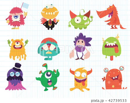 Monsters collection. set of cartoon monsters 42739533