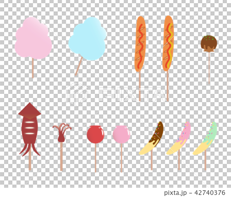 縁日の食べ物 42740376