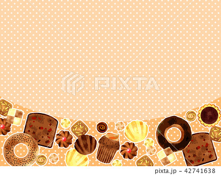 焼き菓子の背景のイラスト素材