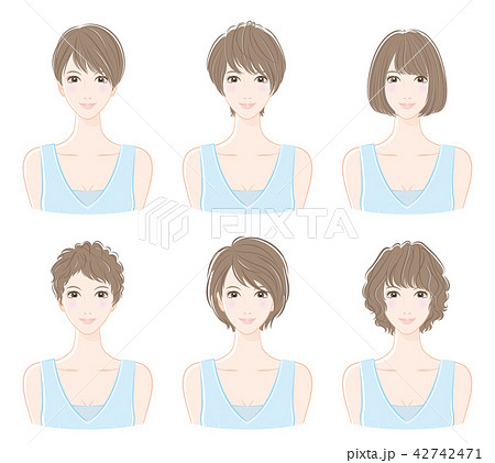 ヘアスタイルのイラスト 42742471