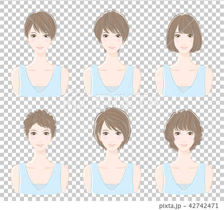 ヘアスタイルのイラスト 42742471