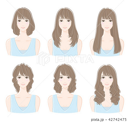 ヘアスタイルのイラストのイラスト素材 ヘアスタイルのイラストのイラスト素材