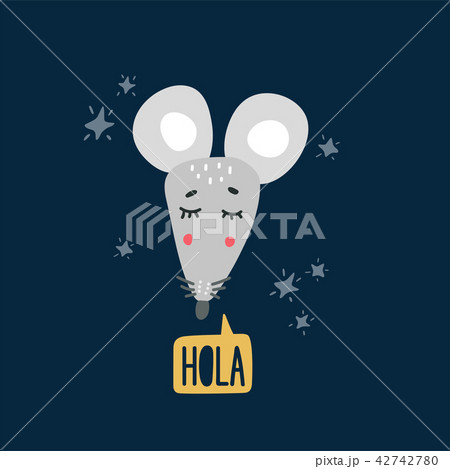 Cute mouse head vector illustration 42742780