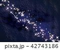美し夜空と天の川 （きらきら背景　夜空と星  背景イラスト） 42743186