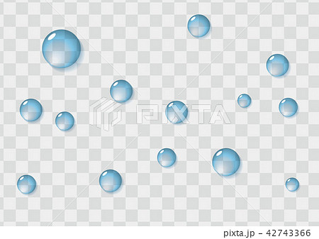 透明な水滴のイラスト素材
