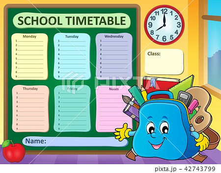 Weekly school timetable template 5 Weekly school timetable template 5 42743799