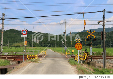田舎の踏切 42745316