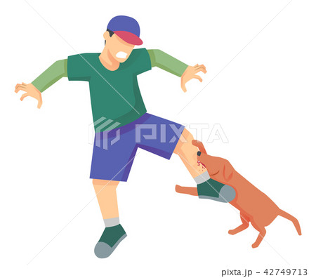 Dog Bite Man Illustration Dog Bite Man Illustration 42749713