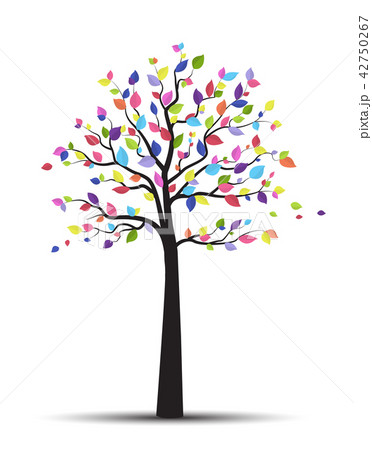 Tree and colorful leaves Tree and colorful leaves 42750267