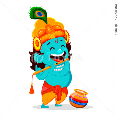 Funny cartoon character Lord Krishna 42750308