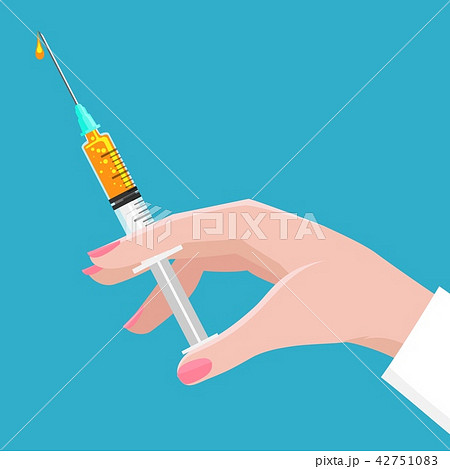 Syringe Vaccination Conceptのイラスト素材