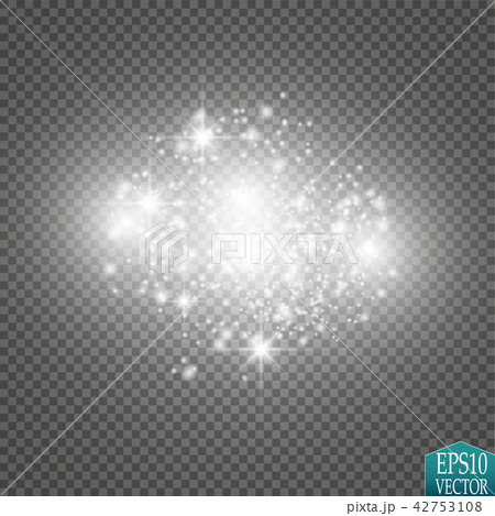 Vector white glitter wave illustration. White star dust trail sparkling particles isolated on Vector white glitter wave illustration. White star dust trail sparkling particles isolated on 42753108