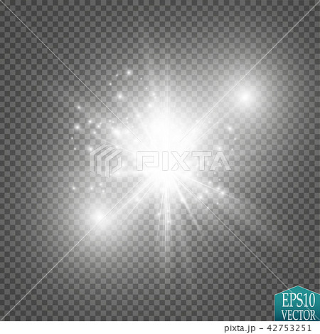 Glow light effect. Starburst with sparkles on transparent background. Vector illustration. Glow light effect. Starburst with sparkles on transparent background. Vector illustration. 42753251