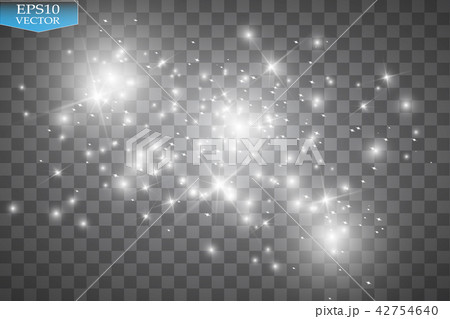 Glow light effect. Cloud of glittering dust. Vector illustration. Christmas 42754640