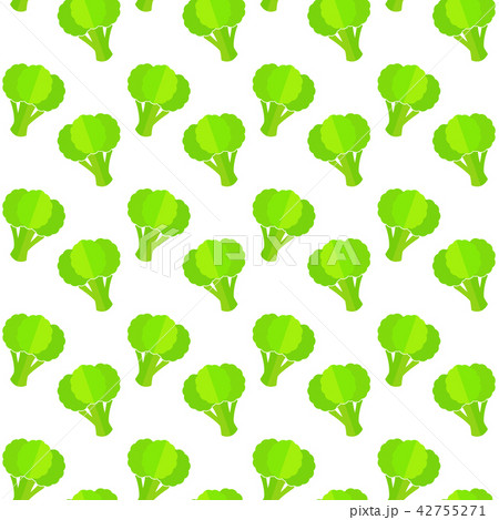 Broccoli Decorative Seamless Vegetable Pattern A Aのイラスト素材