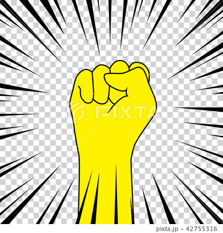 Fist uprising in the air 42755316