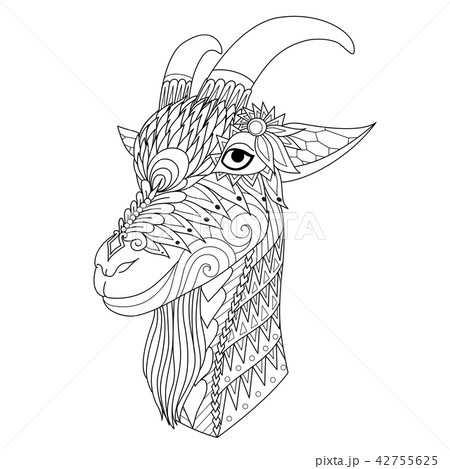 Line art of cute sheep  42755625